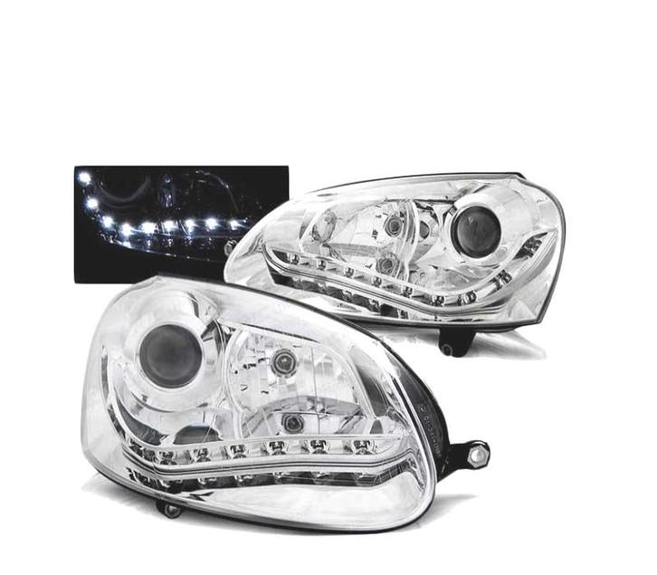 Phares Diurnes Pour Volkswagen Vw Golf 5 03-08 Chromé, Auto-onderdelen, Verlichting, Verzenden