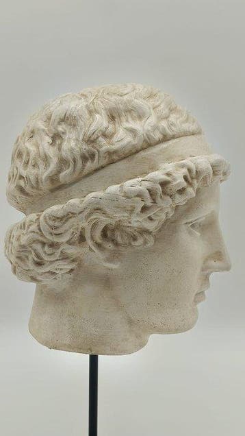 sculptuur, Testa di Atena - 34 cm - marmerstof, Antiquités & Art