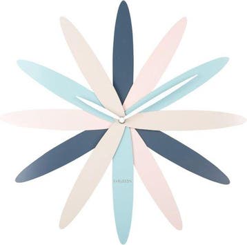 2dekans | Karlsson Wandklok Bloom - Multicolor - Ø45cm -, Ophalen of Verzenden
