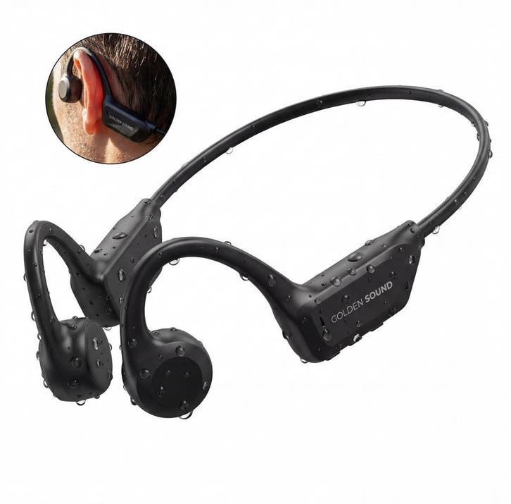 Golden Sound Run - Bone Conduction - Sport oordopjes - Open, Audio, Tv en Foto, Hoofdtelefoons, Nieuw, Verzenden