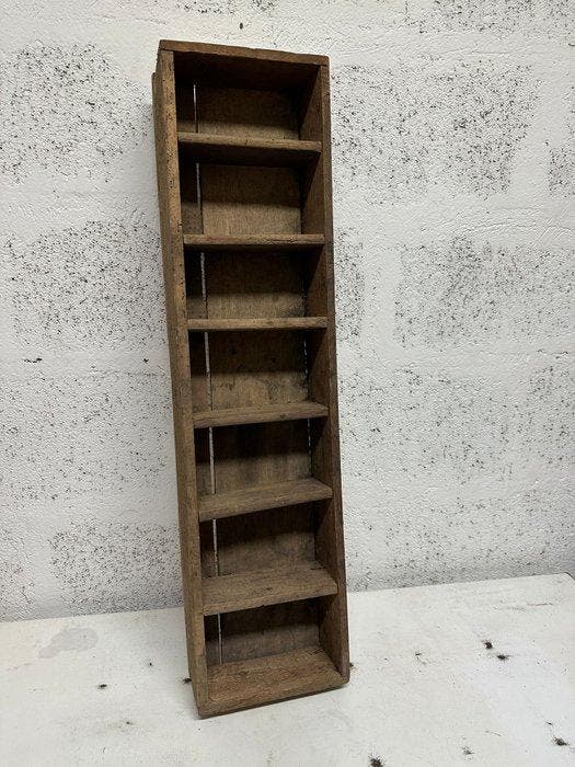 Étagère - Hout - Houten wandplank in boerderijstijl, Antiquités & Art, Curiosités & Brocante