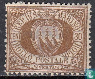 San Marino - Wapenschild - 1877, Verzenden