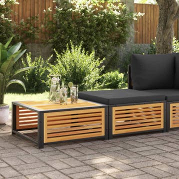 vidaXL Tuintafel met kruk massief acaciahout, Verzenden, Nieuw