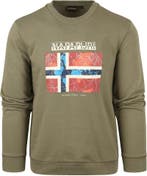 Napapijri Guiro Sweater Groen maat Maat 52/54 (L) Heren, Vêtements | Hommes, Verzenden
