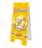 Warning Sign 50 Jaar Getrouwd 62,5cm, Verzenden, Nieuw
