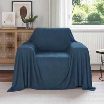 vidaXL Dekentjes 6 st Marineblauw 210 x 140 cm 2.44 kg, Verzenden, Nieuw