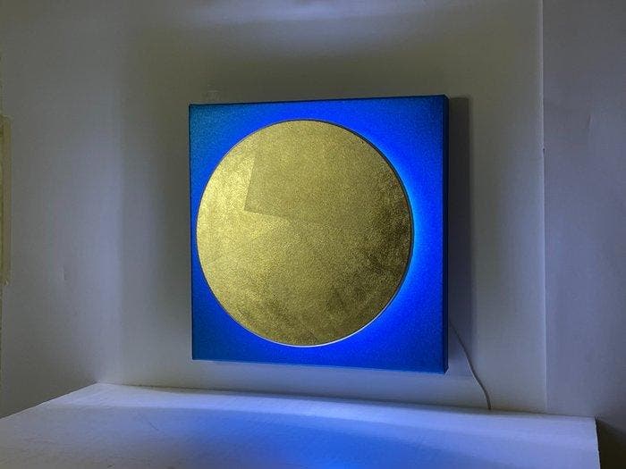 Bruno Bani (1964) - Eclisse totale Foglia oro, Antiquités & Art, Art | Objets design