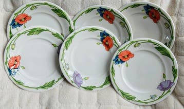 Villeroy & Boch - Bord (6) - Amapola - Porselein - 6 borden