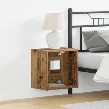 vidaXL Floating Shelf met LED Licht 2 st Bruin 40 x 28,5 x, Huis en Inrichting, Verzenden, Nieuw