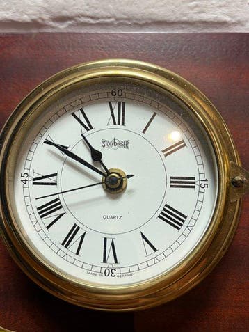 Barometer - Messing, Hout, Metaal, Glas
