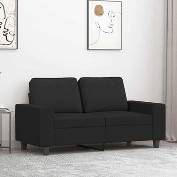 vidaXL Tweezitsbank / zetel 120 cm stof zwart, Huis en Inrichting, Verzenden, Nieuw