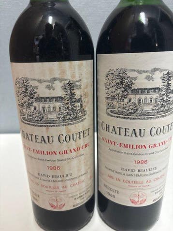 1986 Chateau Coutet - Saint-Émilion Grand Cru - 2 Bouteilles, Nieuw