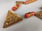 Collier Perles - Berbere - Argent - Corail Rouge - Fermoir, Antiquités & Art