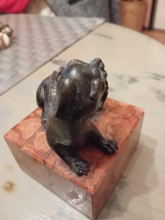 Zegel - massief bronzen beeldje, Antiek en Kunst, Antiek | Overige Antiek