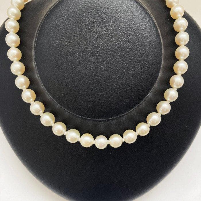 Halsketting Zilver Parel - PSLAkoya6.0-7.0mm, Handtassen en Accessoires, Kettingen
