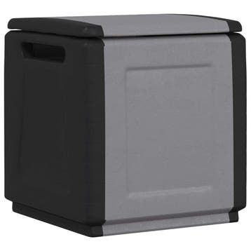 vidaXL Tuinbox 130 L 54x53x57 cm donkergrijs en zwart, Verzenden, Nieuw