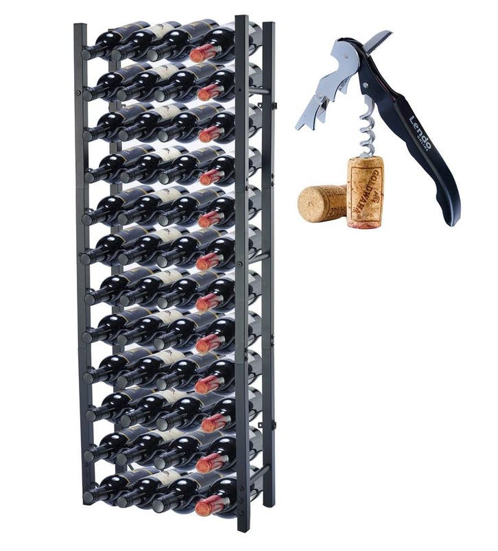 Lendo Online Porte-bouteilles Vin 48 Bouteilles Métal Noir, Maison & Meubles, Accessoires pour la Maison | Porte-bouteilles