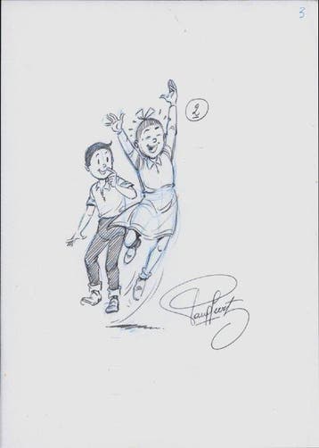Paul Geerts - 3 Original drawing - Suske en Wiske - 1991, Nieuw