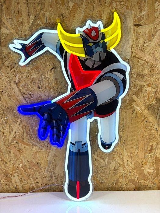 Grande enseigne néon publicitaire Goldorak - Neonlichtbord -, Antiquités & Art, Antiquités | Autres Antiquités