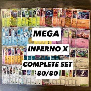 Pokémon - Complete Mega INFERNO X Set - 80/80 - Complete, Hobby en Vrije tijd, Nieuw