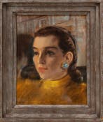 Franse school (XX) - Woman with Blue Jewel Earring