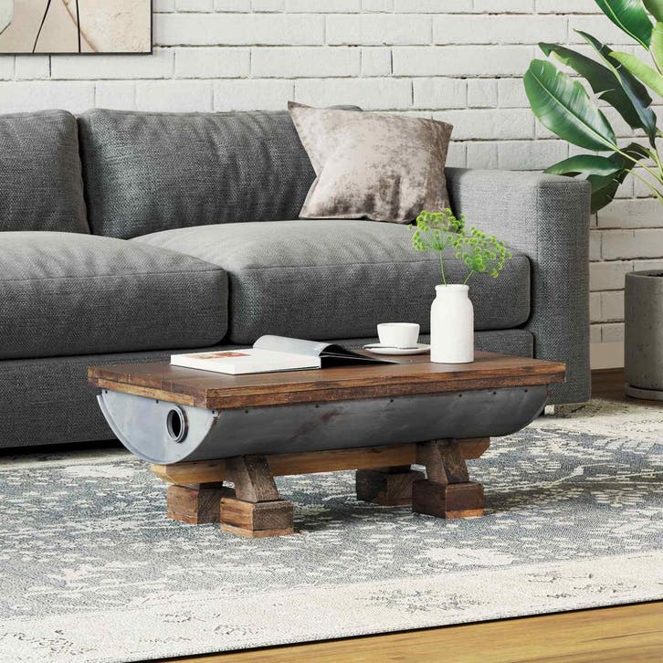 vidaXL Salontafel Naturel 90 x 50 x 35 cm Hout, Huis en Inrichting, Tafels | Salontafels, Nieuw, Verzenden