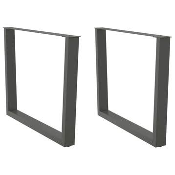 vidaXL Eettafelpoten 2 st V-vormig 100x(72-73,3) cm staal, Verzenden