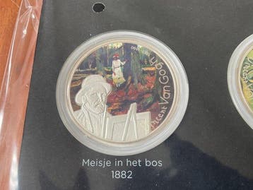 Pays-Bas. 9 penningen met schilderijen van Vincent van Gogh., Postzegels en Munten