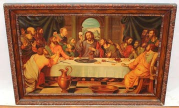 Spaanse school (XX) - La Última Cena de Jesús, Antiek en Kunst