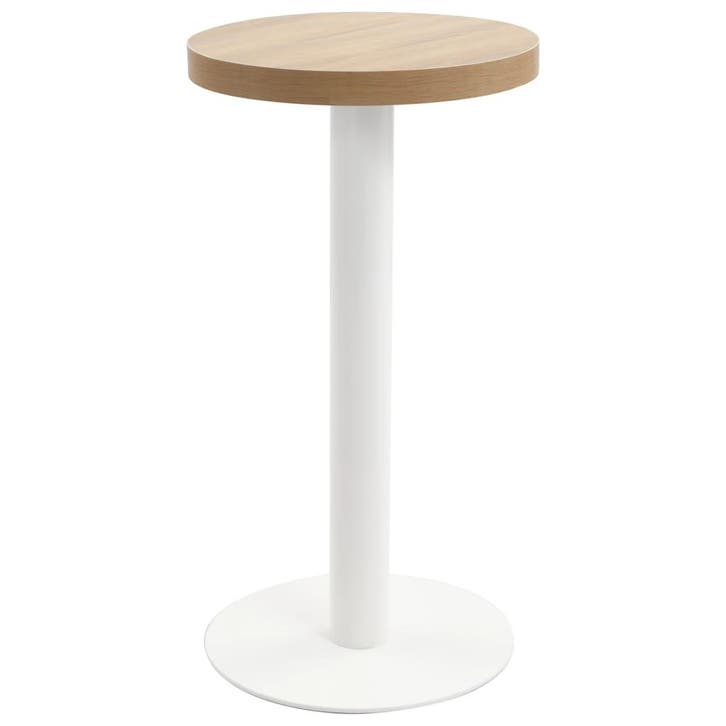 vidaXL Bistrotafel 40 cm MDF lichtbruin, Huis en Inrichting, Tafels | Eettafels, Nieuw, Verzenden