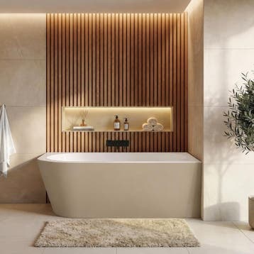 Ligbad Isia  170 x 78 x 60 cm Hoekbad beige rechts, Verzenden, Nieuw