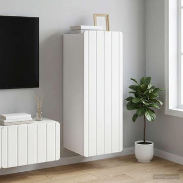 vidaXL Wandkast Wit 33 x 34,5 x 94 cm Bewerkt hout, Verzenden