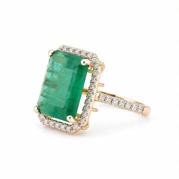 Zonder minimumprijs - Ring - 14 karaat Geel goud - 8.31ct., Nieuw