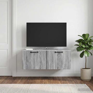 vidaXL Wandmontage TV-kast Grijs sonoma 78,5 x 41 x 30 cm, Verzenden
