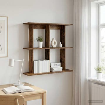 vidaXL Wandplank Muurmontage Oud hout 80 x 20 x 75 cm, Verzenden