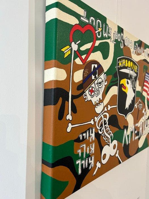 eR.B. -  AMERIKWAR, Antiquités & Art, Art | Peinture | Moderne