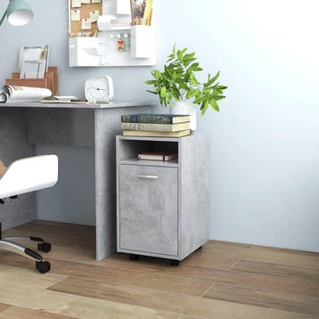 vidaXL Bijzetkast met wielen 33x38x60 cm bewerkt hout, Verzenden