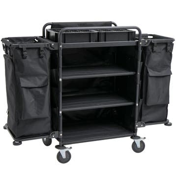 Huishoudwagen | Staal/Nylon | 3 Niveaus | Incl. Waszakken |, Verzenden, Nieuw in verpakking