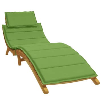 vidaXL Ligbedkussen 186x58x4 cm stof gemêleerd groen, Verzenden