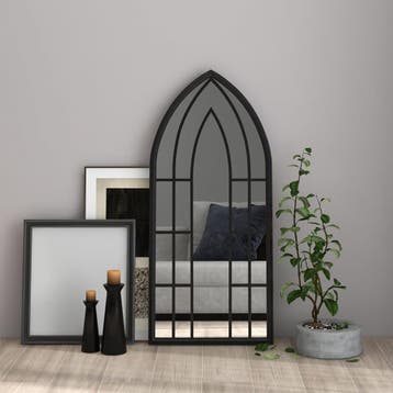vidaXL Spiegel 100x45 cm ijzer zwart, Huis en Inrichting, Woonaccessoires | Spiegels, Verzenden, Nieuw