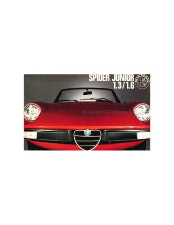 1972 ALFA ROMEO SPIDER JUNIOR BROCHURE NEDERLANDS