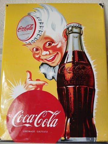 Coca-Cola - Coca-Cola Vintage emaille reclamebord -