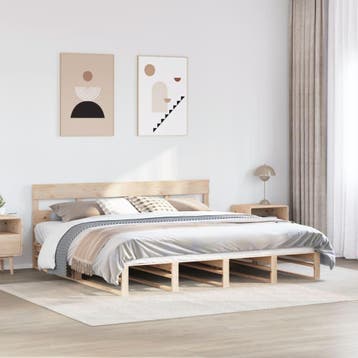 vidaXL Bedframe zonder matras massief grenenhout 180x200 cm, Verzenden, Nieuw