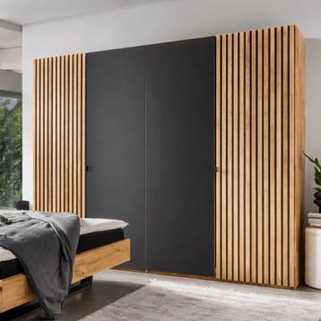 Forestales Manhattan Massief Eikenhout Kledingkast - 240cm 4, Huis en Inrichting, Nieuw
