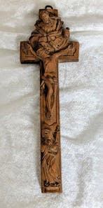 Reliekhouder - Hout - 1800-1850 - Reliekenkruis - Cretcenzii