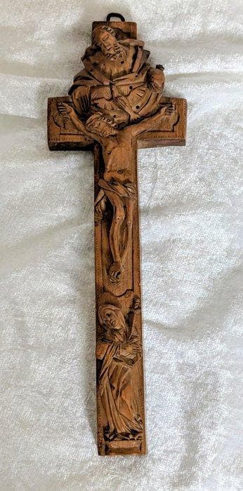 Reliekhouder - Hout - 1800-1850 - Reliekenkruis - Cretcenzii, Antiek en Kunst, Kunst | Niet-Westerse kunst
