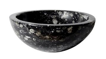 Sanifun Waskom Pilar orthoceras marmer zwart, Nieuw, Overige typen