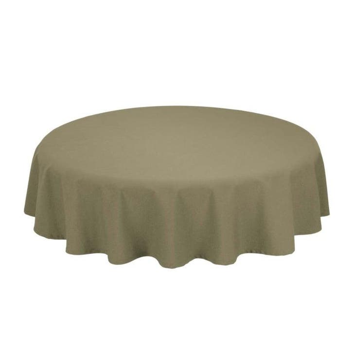 Nappe de Table Ronde Olive Vert 230cm Ø - Treb SP, Maison & Meubles, Cuisine | Linge de cuisine, Envoi