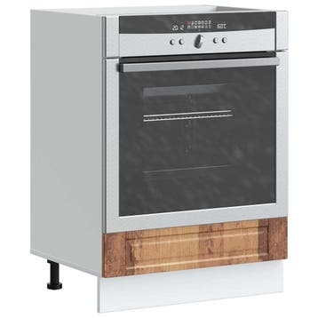 vidaXL Ovenkast Porto bewerkt hout oud houtkleurig, Verzenden