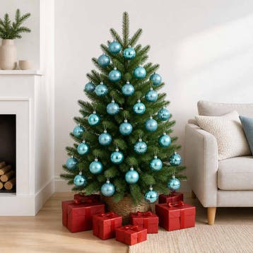 vidaXL Kerstballenset 75 st Turquoise 6 cm Polystyreen, Verzenden, Nieuw